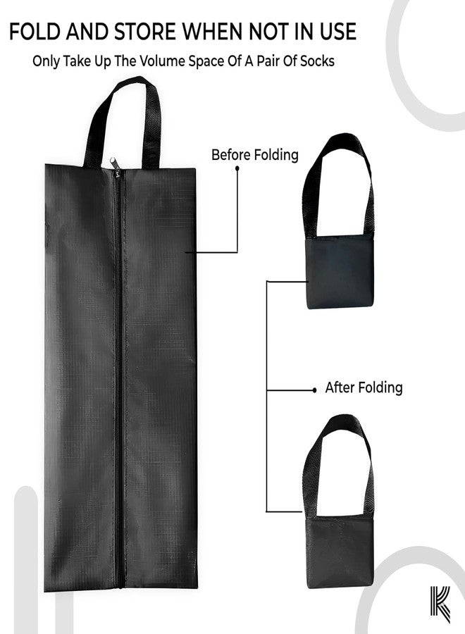Nityasiddh 2-Pc Nylon Shoe Organizer Shoe Bag Pouches, Travel Shoe Cover for Travelling, Travel Essentials Shoe Storage Bag with Zipper, Vertical Shoe Bag - Image 4